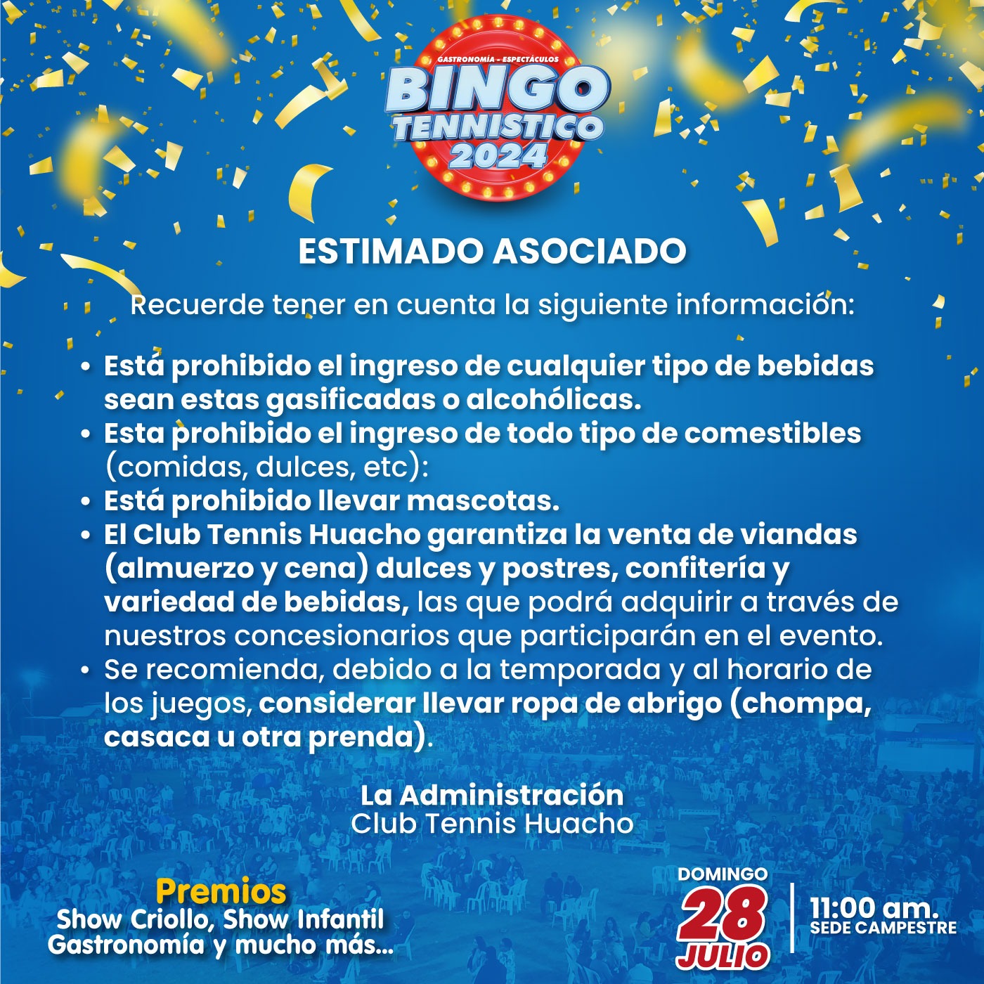 Comunicado – Bingo Tennístico 2024