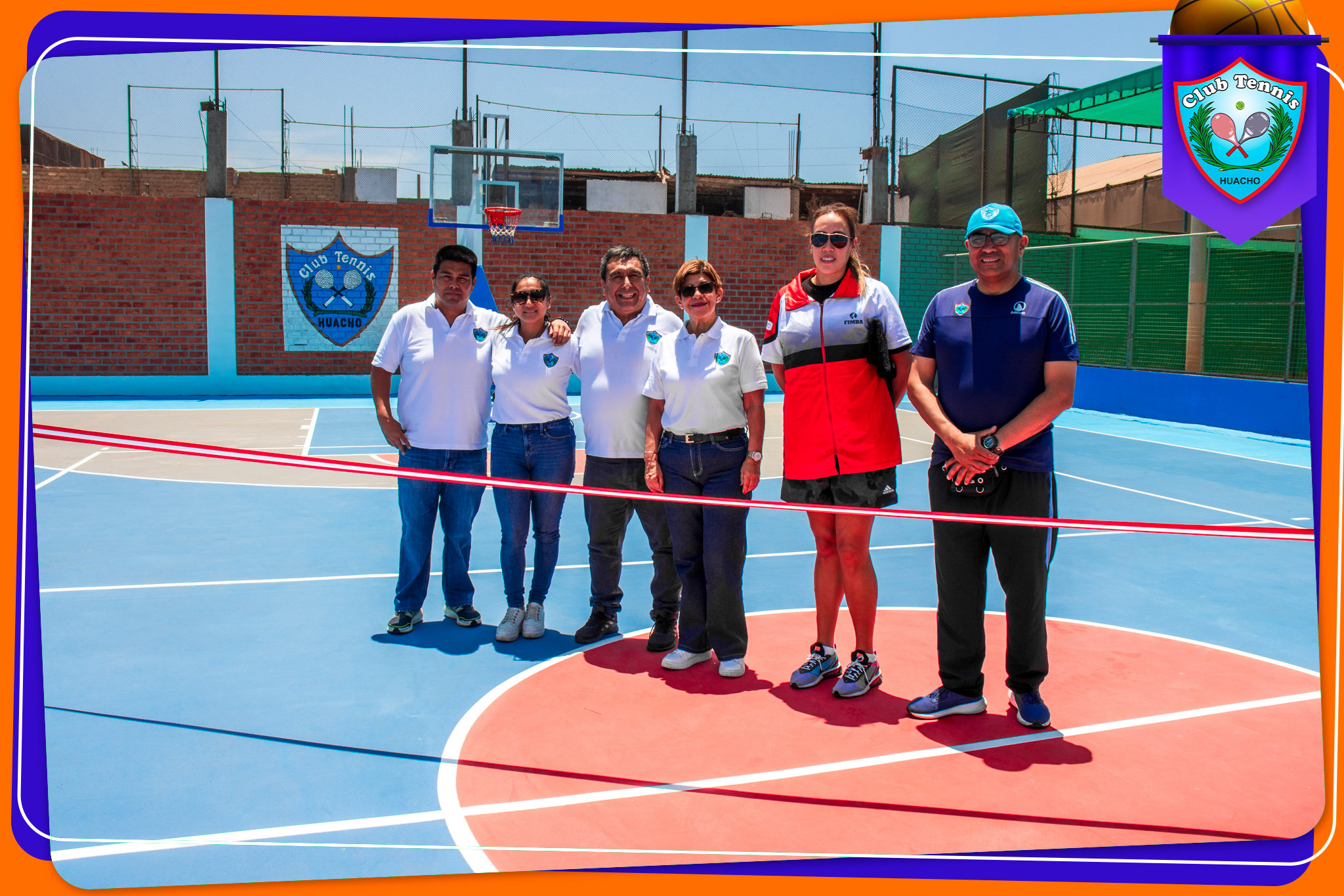 Inauguración de la remodelación del campo deportivo de básquet